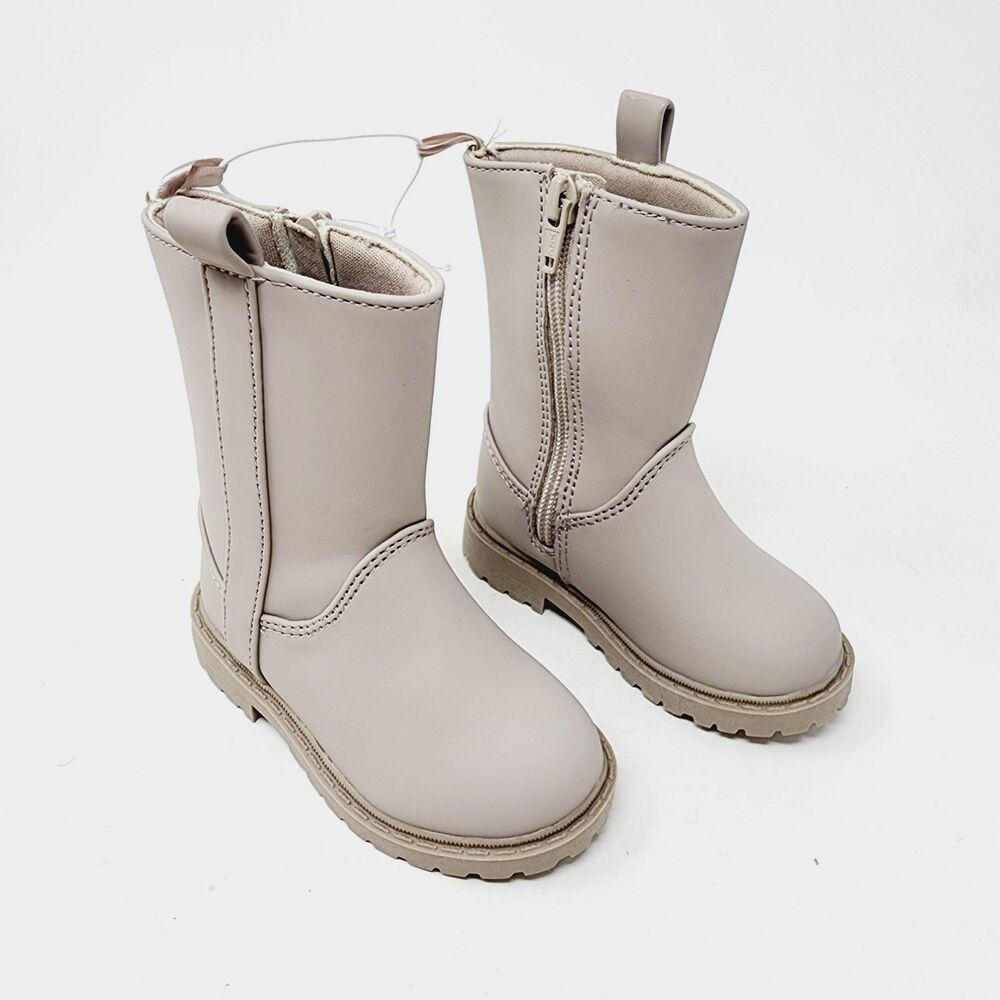 Old Navy Matalan Taupe Rubberized Lug Sole Knee Boots NEW Toddler Girls Size 7